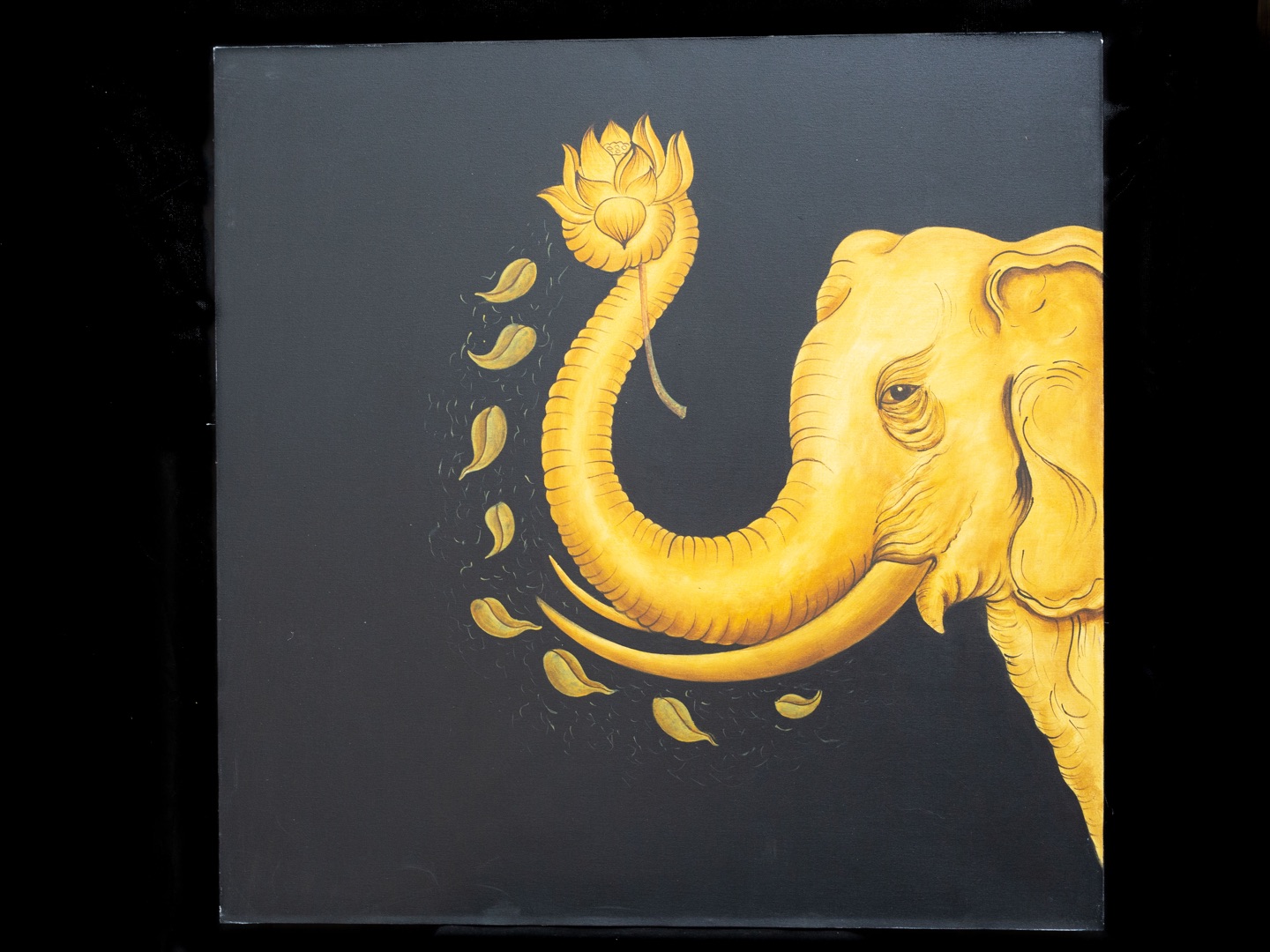 Obraz slon zlatý