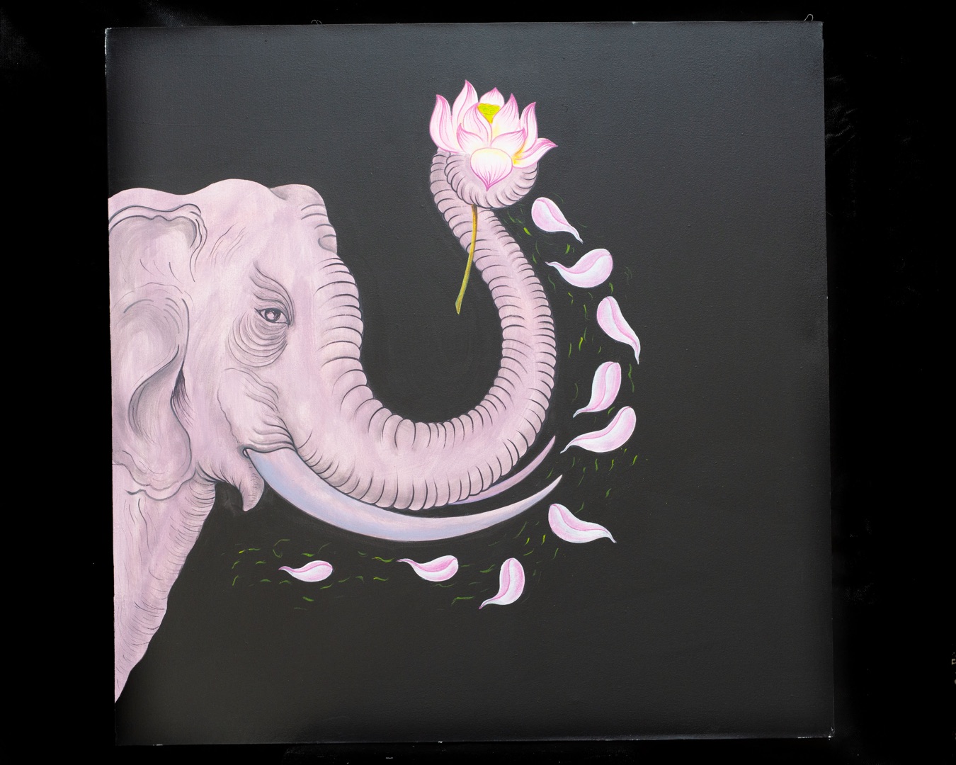 Obraz slon růžový