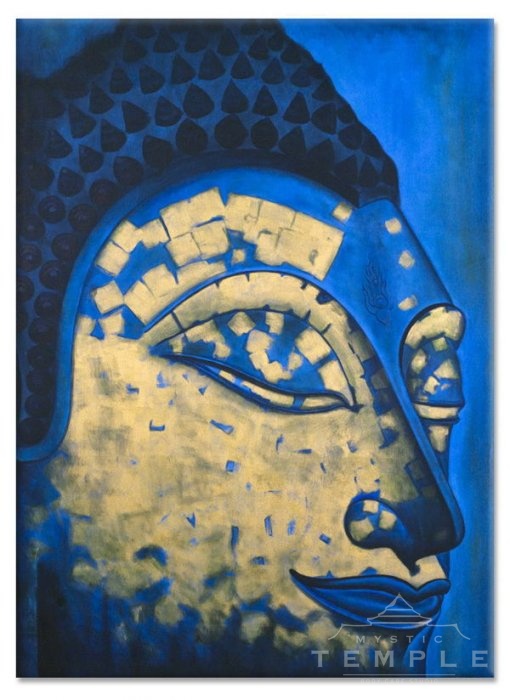 Zasněný Buddha - modrý