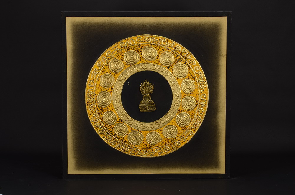 Dekorační obraz na plátně Shiva, černo-zlatý