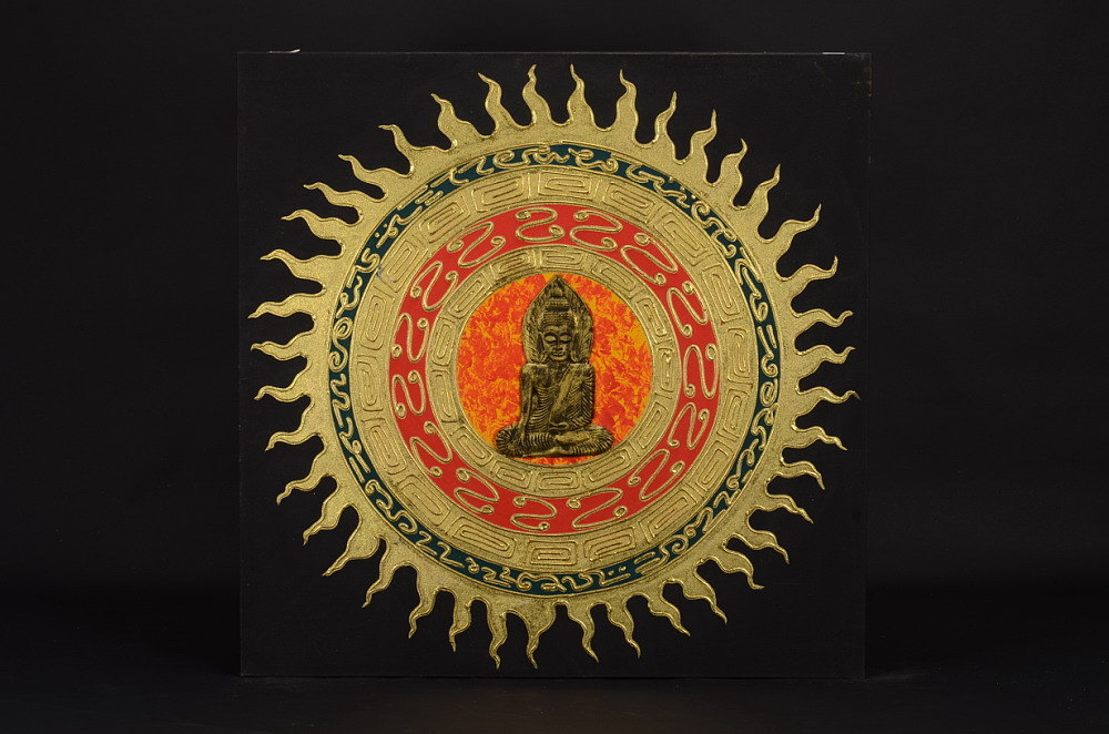 Obraz s motivem Buddhy a slunce
