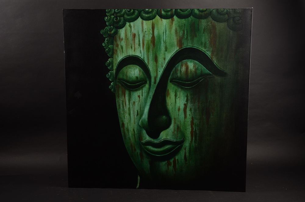 Zelená Buddhova tvář