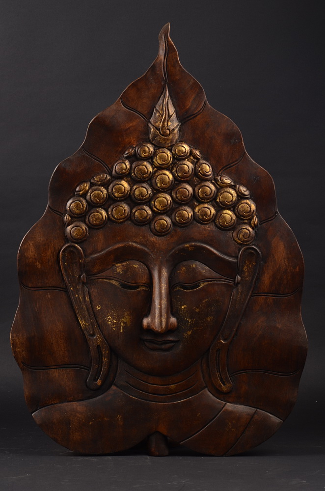 Buddha dřevěný list NENÍ SKLADEM