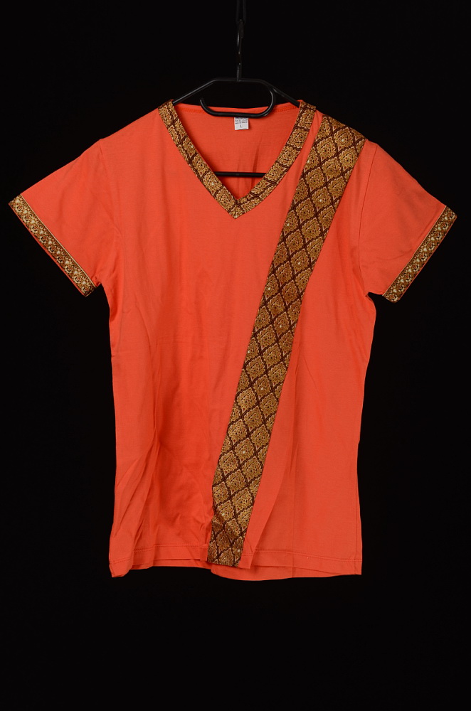 Tričko s výšivkou - oranžové, červené