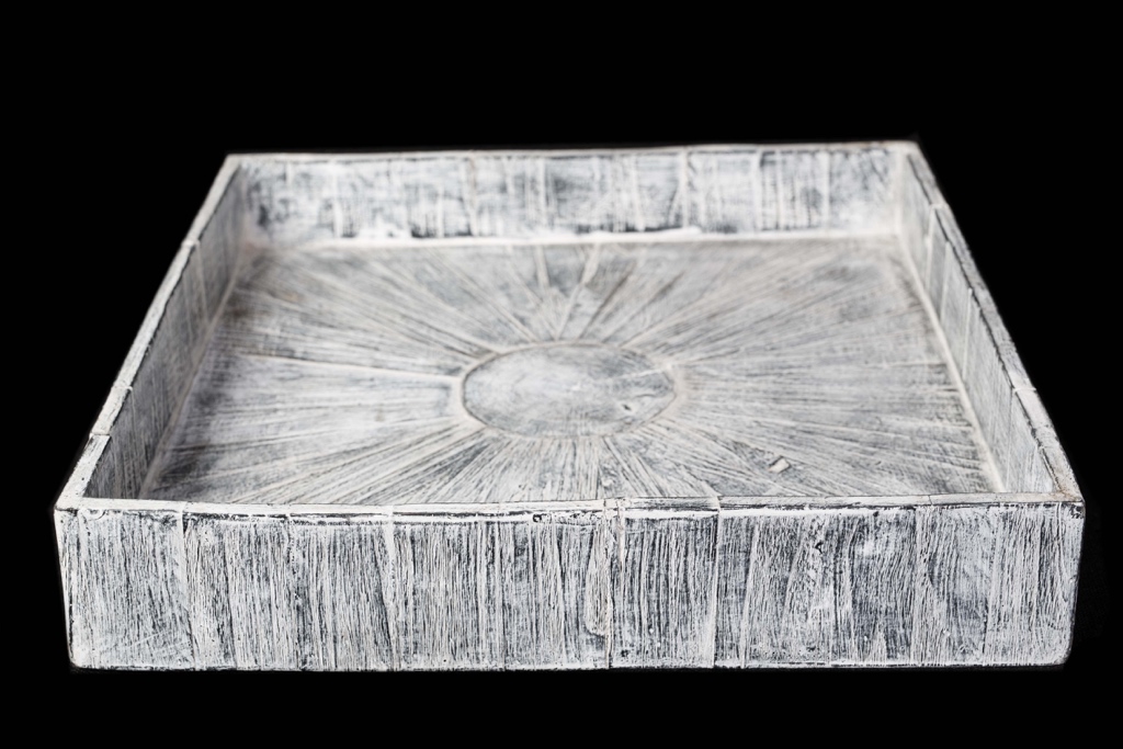 Dřevěný tác bílý