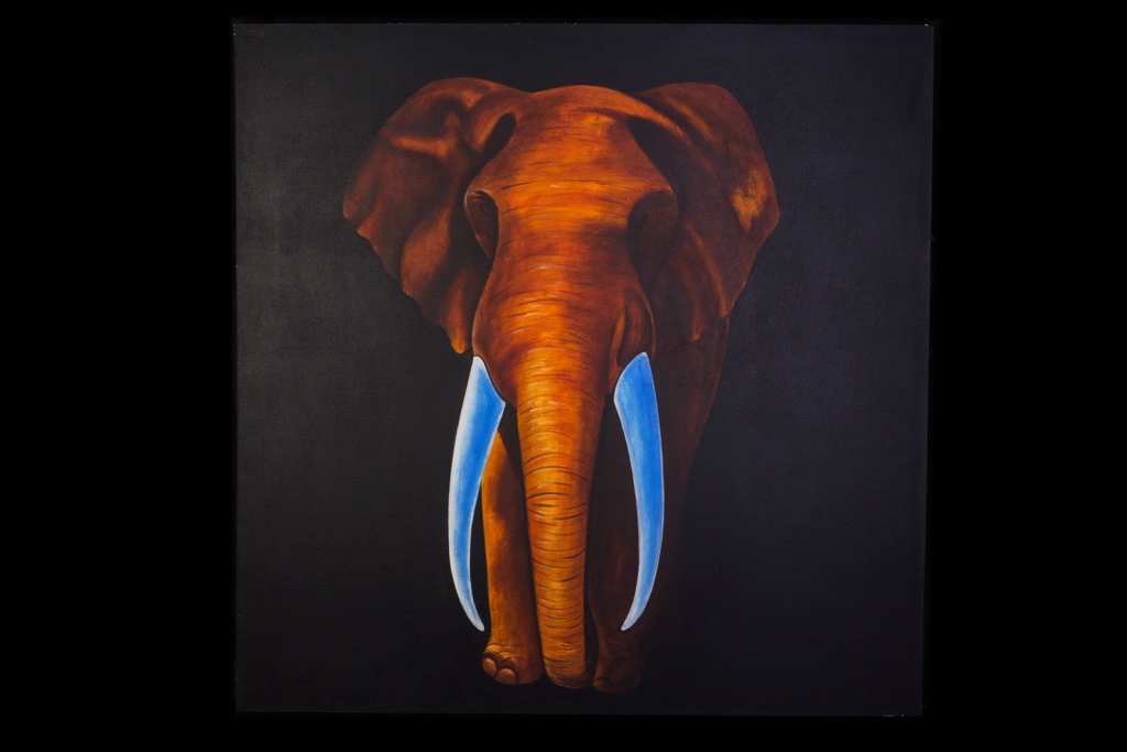 Malovaný obraz slon