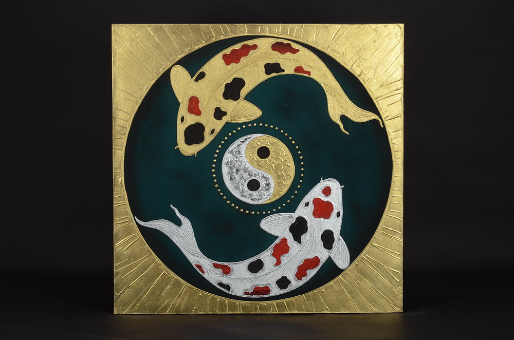 Obraz s přírodním motivem Jin a Jang ryby