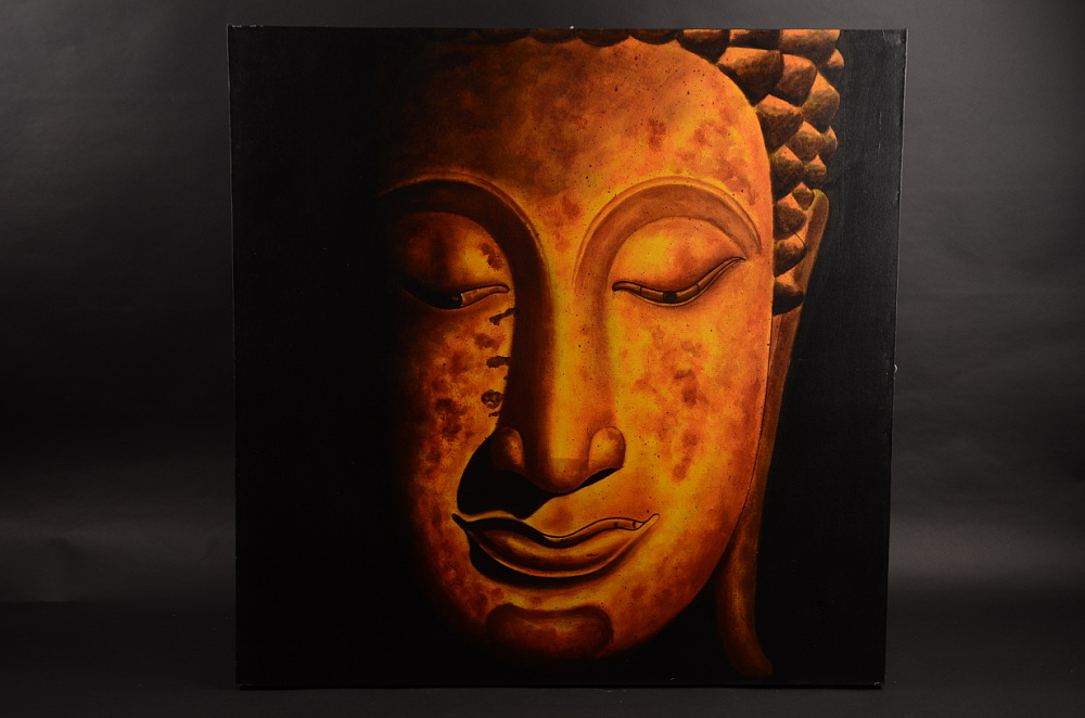 Buddha tvář, malba