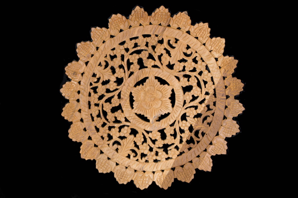 Květina natural (dřevořezba)