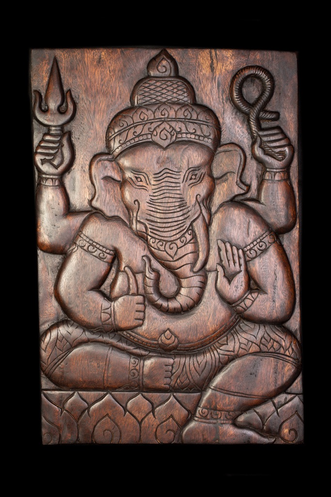 Dřevořezba s Ganejšou