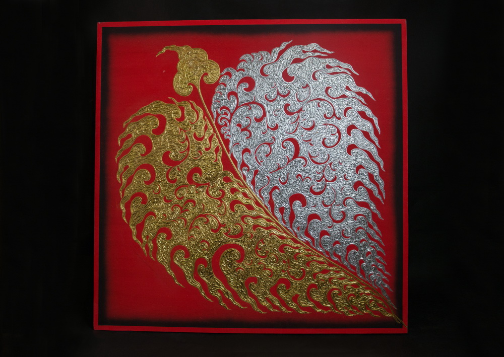 Obraz na červeném podkladě NENÍ SKLADEM