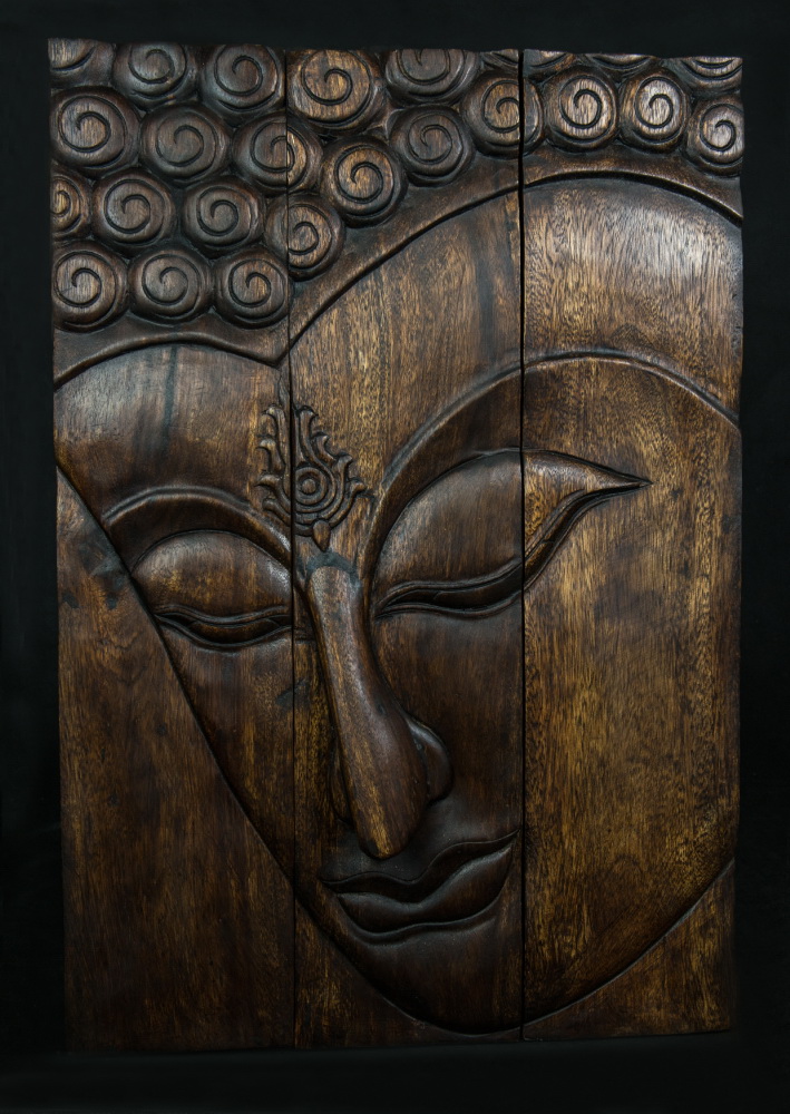 Buddha, dřevěný obraz NENÍ SKLADEM